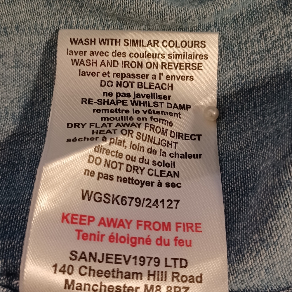 Wednesday Girl Chambray Blue Midi Skirt With Gathers. Size XL - Picture 15 of 15